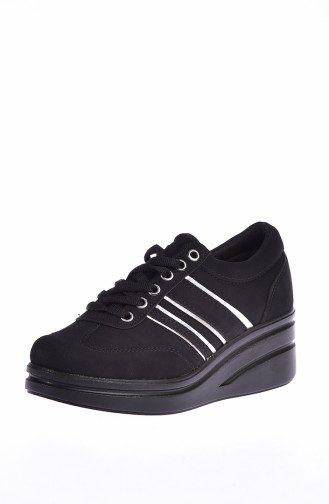 Women`s Sports Shoes 0101-04 Black Lame 0101-04