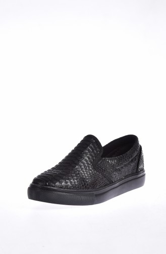 Schwarz Tägliche Schuhe 0566-01
