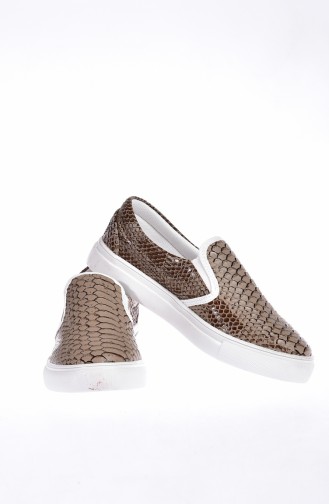 Women`s Slipper Shoes 0566-04 Mink White 0566-04