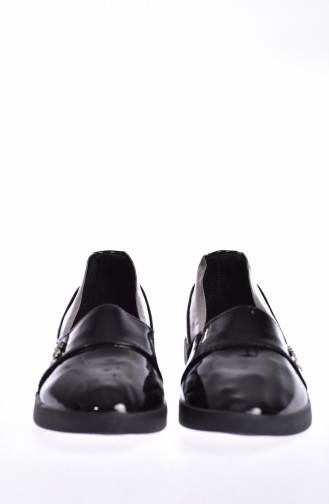 حذاء مسطح أسود 0860-01
