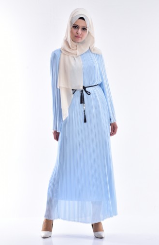 Baby Blue Hijab Dress 4280-10