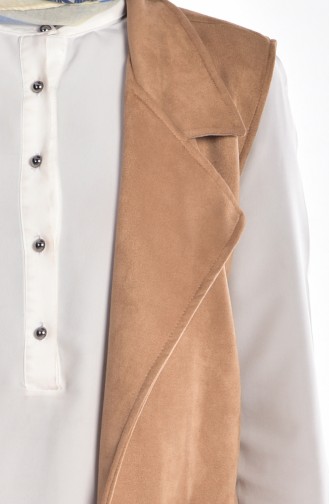 Gilet Daim Perlés 0703-01 Camel 0703-01