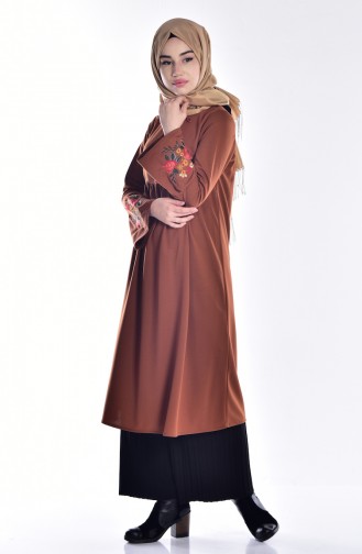Decorated Tip of Sleeve Tunic 4141-06 Dark Tobacco 4141-06