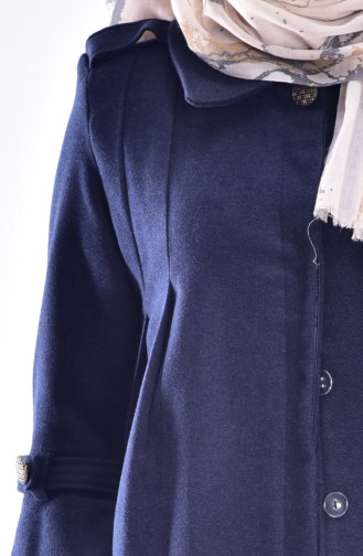 معطف طويل أزرق كحلي 71155-01