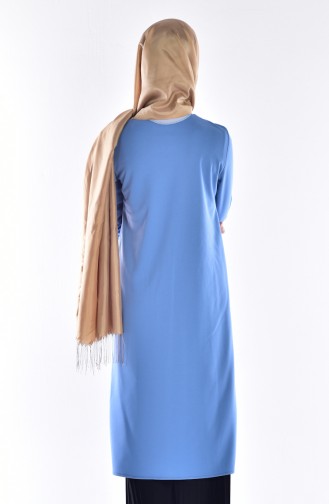 Decorated Tip of Sleeve Tunic 4141-02 Blue 4141-02