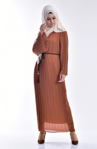 Tan Hijab Dress 4280-08