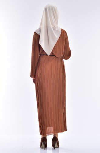Tan Hijab Dress 4280-08