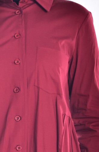 Claret red Overhemdblouse 50166-01