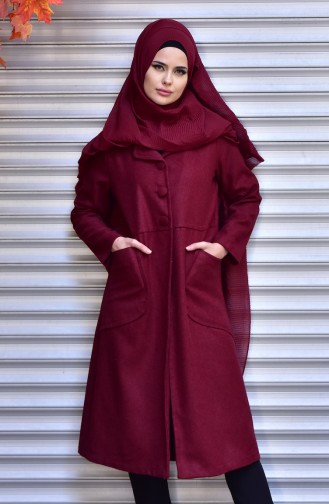 Fleece Cape mit Tasche 2510-02 Weinrot 2510-02