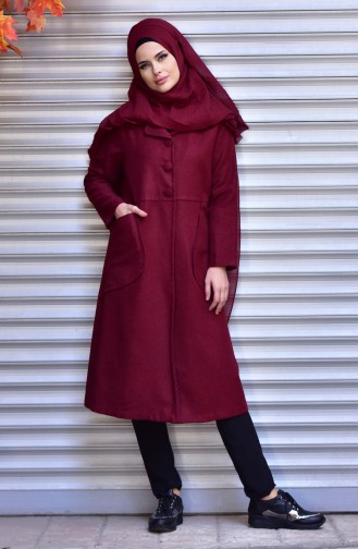 Fleece Cape mit Tasche 2510-02 Weinrot 2510-02