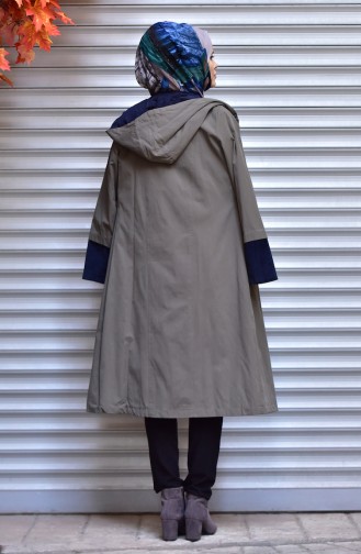 Trenchcoat mit Druckknöpfen 35773-02 Grün 35773-02