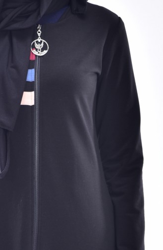 Garni Coat with Zipper 99095A01 Black 99095A-01