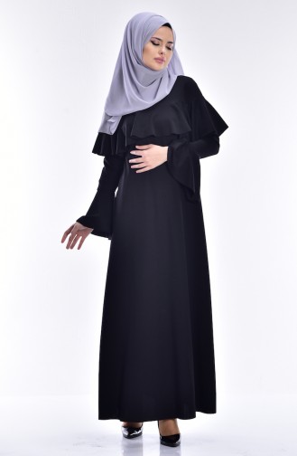 Black Hijab Dress 4002-06