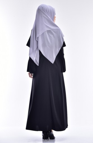 Black Hijab Dress 4002-06