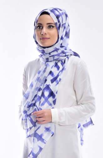 Sarar Bedruckter Schal 1044-23 Helles Lila 23