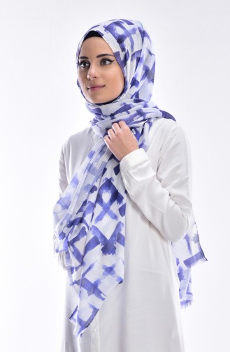 Sarar Bedruckter Schal 1044-23 Helles Lila 23