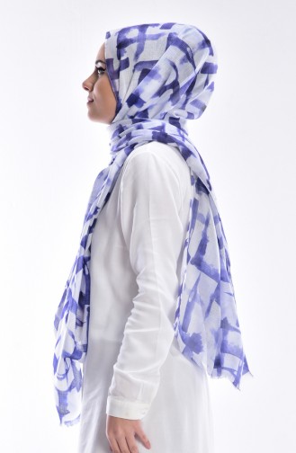 Sarar Bedruckter Schal 1044-23 Helles Lila 23