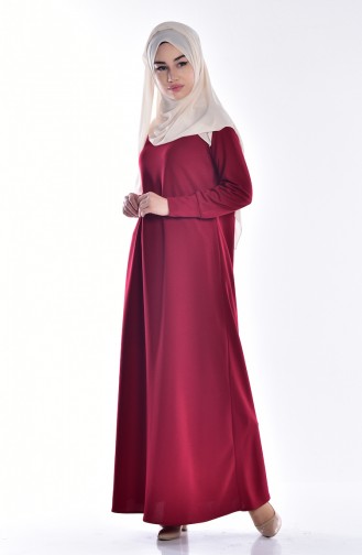 فستان أحمر كلاريت 1001-03