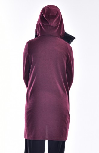 Hooded Tunic 4446-02 Claret Red 4446-02