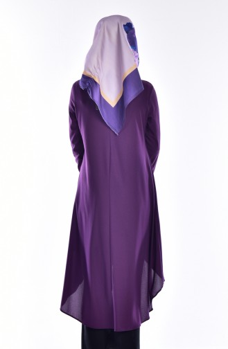 Necklace Detailed Tunic 4086-08 Violet 4086-08