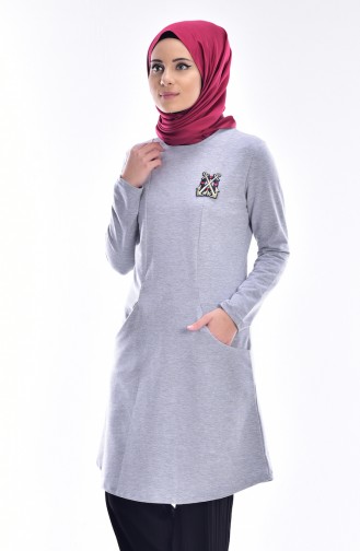 Sports Tunic with Pockets 3220-02 Grey 3220-02
