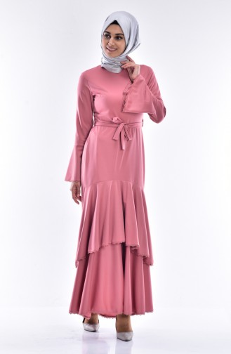 Dusty Rose Hijab Dress 4184-05