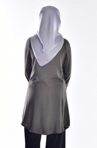 Yün Viskon Tunik 2427-05 Koyu Haki