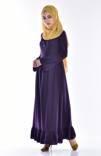 Ruch Detailed Dress 6097-02 Purple 6097-02