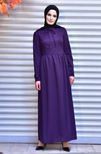 Purple Hijab Dress 6119-01