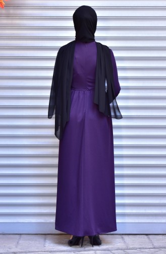 Purple Hijab Dress 6119-01