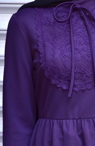 Purple Hijab Dress 6119-01