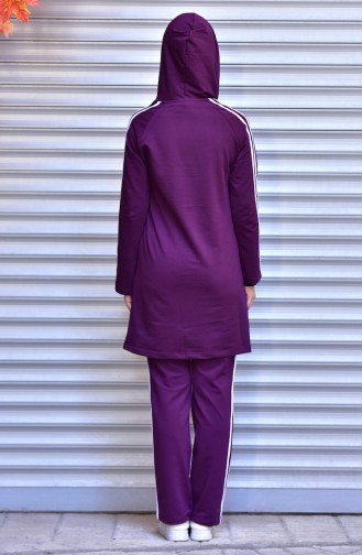 Islamic Sportswear Suit with Hood 1500-01 Maroon 1500-01