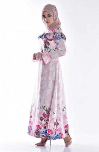Rosa Hijab Kleider 5063-02
