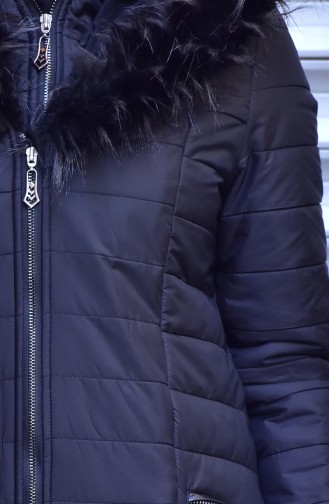 Furry Coat with Zipper 35788-03 Black 35788-03