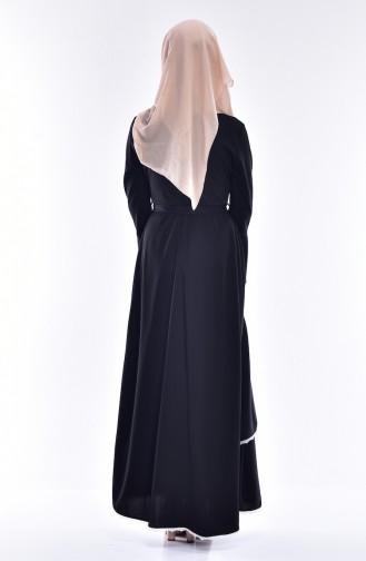 Black Hijab Dress 4181-05