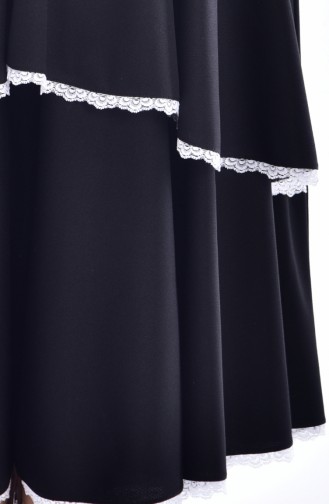 Black Hijab Dress 4181-05