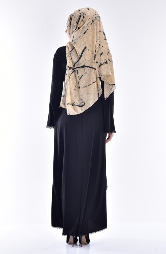 Black Hijab Dress 4184-03
