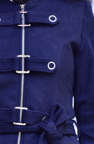 معطف طويل أزرق كحلي 71149-05