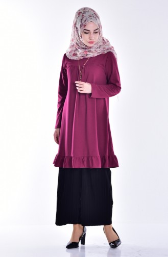 Tunic with Necklace 1500A-05 Maroon 1500A-05