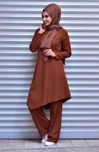 Tunic Trousers Suit 1718-01 Tobacco 1718-01