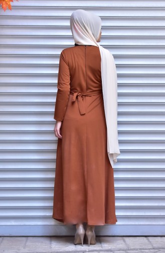 Tan Hijab Dress 4637-07