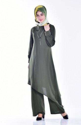 Tunic Trouser Suit 2101-06 Green 2101-06
