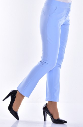 Straight Leg Trousers 1002-04 Baby Blue 1002-04