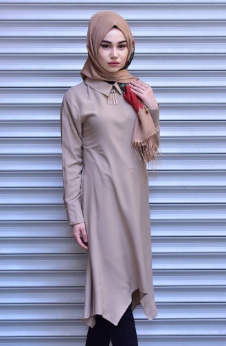 Tunic with Necklace 1135-02 Beige 1135-02