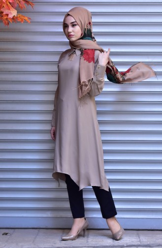 Tunic with Necklace 1135-02 Beige 1135-02