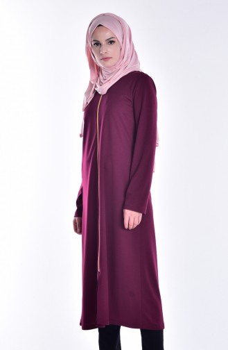 Zipped Front Tunic 3036-05 Claret Red 3036-05