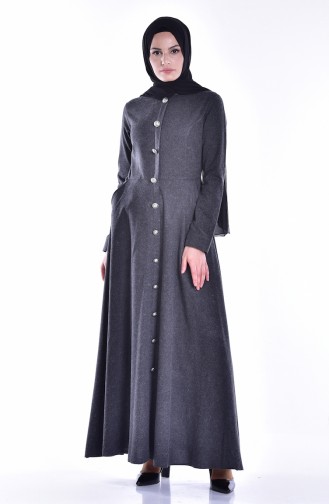 Smoke-Colored Hijab Dress 7144-09