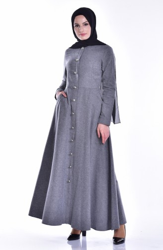 Anthracite Hijab Dress 7144-08