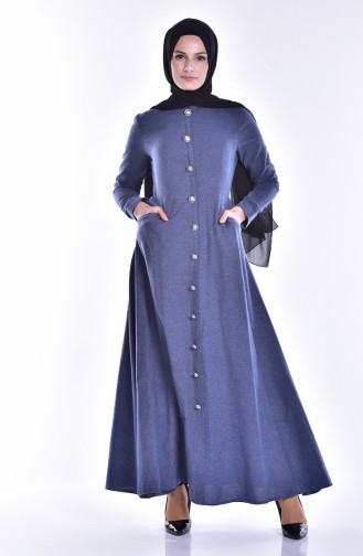 Indigo Hijab Dress 7144-01