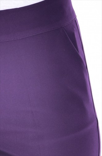 Straight Leg Trousers 1002-12 Dark Purple 1002-12